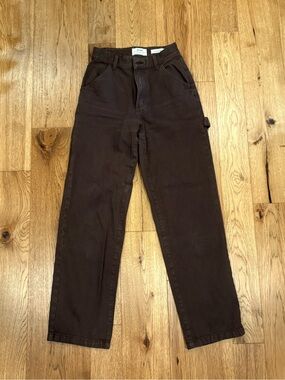 Cotton On Women's Straight Leg Jeans in Chocolate Brown